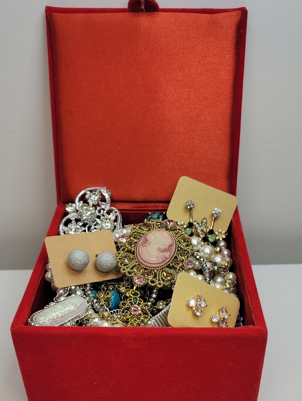 Decorative Box Filled With Jewelry